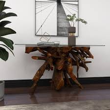 Tree Stump Console Table