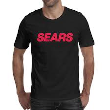 Adult Short Sleeve Funny Top Mens Sears Logo Design Shirts