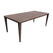 Rectangular 78 Inch Woven Dining Table