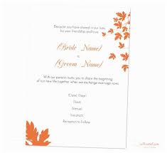 Fall Wedding Invitation Templates Autumn Wedding Invitations