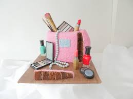 chocolate makeup birthday cake