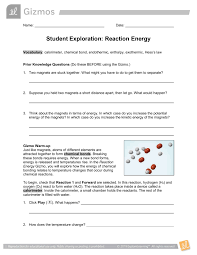 Teacher will pair them with another student and they will share their findings. Reactionenergyse