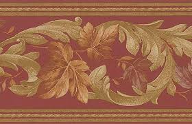 Buy Satin Leaf Scroll Trail Wallpaper