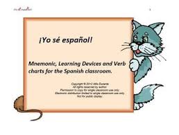 Spanish Mnemonic Learning Devices Verb Charts For The Spanish Classroom