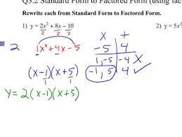 Standard Form Of A Quadratic Equation
