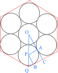 Circles in a hexagon