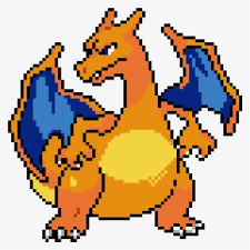 For every 4 units of width, there are 3 units of height, creating a rectangular shape. Pixel Art Pokemon Dracaufeu Png Download Easy Charizard Pixel Art Transparent Png Transparent Png Image Pngitem