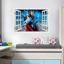 Thor Marvel Fake Window Wall Sticker