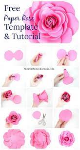 Here are eight templates and tutorials you can use in you quest for printable flower template patterns including a free giant flower template for your cricut. Free Large Paper Rose Template Diy Camellia Rose Tutorial
