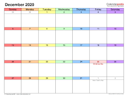 All calendar templates are free, blank, printable and fully editable! December 2020 Calendar Templates For Word Excel And Pdf