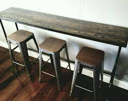 Reclaimed Wood Bar Table Sofa Table Man
