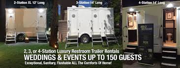With full flushing toilets, elegant led lighting, hardwood floor and granite counter tops, the porta lisa gives your wedding the cornerstone it. Vermont Restroom Rentals Luxury Bathrooms For Weddings Events Restroom Trailers For Weddings Vip Events 05201