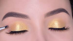 golden eye look using only 1 eyeshadow