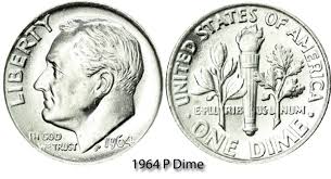 1964 P Roosevelt Dime Value