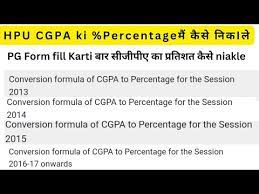 calculate percene from cgpa