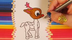 Reindeer are christmas' favorite animals. Cute Baby Reindeer Coloring Santa Claus S Cool Reindeer For Christmas Colouring Fun Youtube