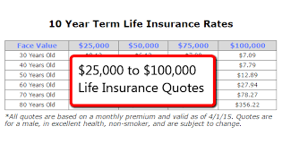 25 000 100 000 Term Life Insurance Sample Quotes Tips