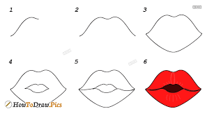 to draw lips step by step howtodraw pics