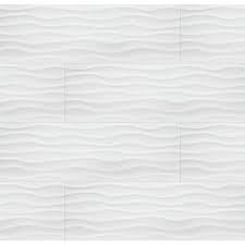 msi dymo wavy white glossy 12 in x 36