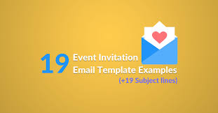 19 event invitation email template