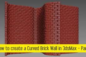 how to create a curved brick wall in 3dsmax