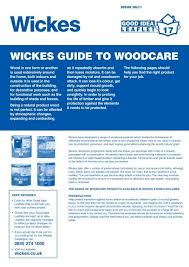 Wickes Guide To Woodcare