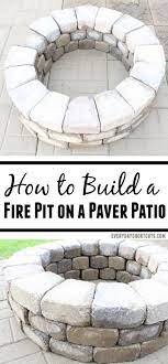 build a fire pit on a paver patio