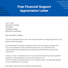 free appreciation letter templates