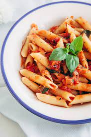 simple tomato basil penne