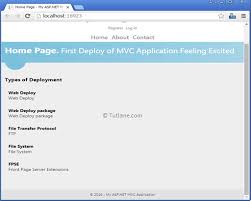 asp net mvc publish with web deploy