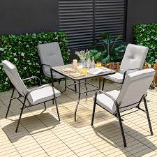 5 Pieces Outdoor Dining Set With 4