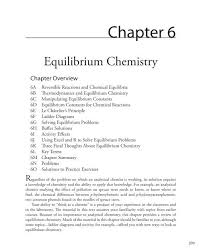 Chapter 6 Equilibrium Chemistry