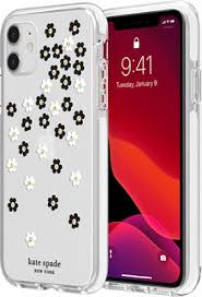 Buy iphone 11 cases online at vincawines.com today! Kate Spade New York Defensive Hardshell Case For Iphone 11 Scattered Flowers Black White Gold Gems Clear Verizon