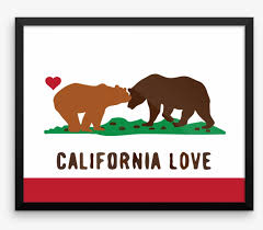 wall art california love bears state