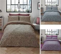Grey Leopard Print Duvet Sets Quilt