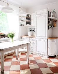 old white distressed kitchen by