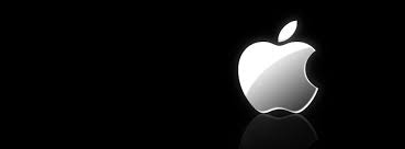 apple logo on black background facebook