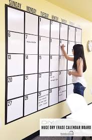 Diy Dry Erase Calendar Board Office