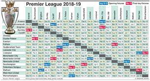 premier league fixtures 2018 19 in full