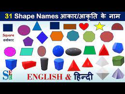 shapes names in english and hindi