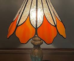 handmade retro inlaid glass table lamp
