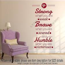 Be Strong Inspirational Quote Wall Art