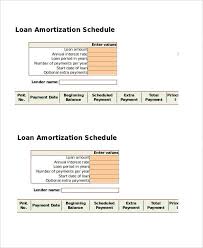 amortization schedule template 8