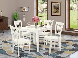 Use these decorating ideas and design inspiration to make the most of your every kitchen, no matter how big or how small has one thing in common: Amazon Com 5 Pc Kitchen Table And 4 Wood Dining Chairs In Linen White Table Chair Sets