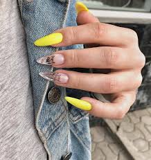 Acrylic nails have been in style for years, but in today's world there are many different styling closely resembling their namesake nut, almond nails taper from the rounded base of the natural nail. Acrylic Nail Designs Almond Shaped Nail Art Ideas