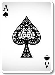 ace of spades playing card isolated