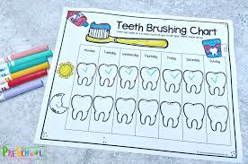 free printable teeth brushing chart