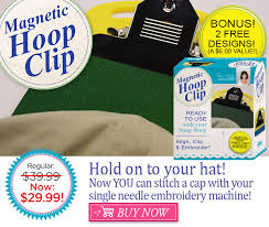 Dime Hc00100 Magnetic Hoop Hat Clip For Snap Hoop With