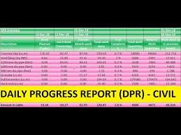 04 Daily Monthly Progress Report Dpr Automated Format Civil Construction Project Success 555