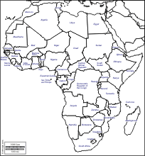 Blank Map Africa Jackenjuul